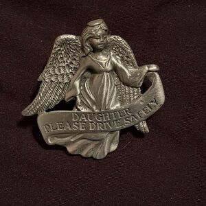 Silver Angel Clip with Safety Message